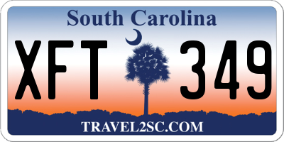 SC license plate XFT349
