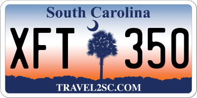 SC license plate XFT350