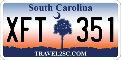 SC license plate XFT351
