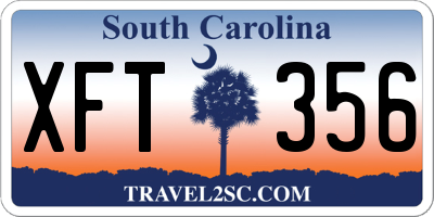 SC license plate XFT356