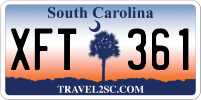 SC license plate XFT361
