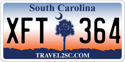 SC license plate XFT364