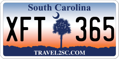 SC license plate XFT365