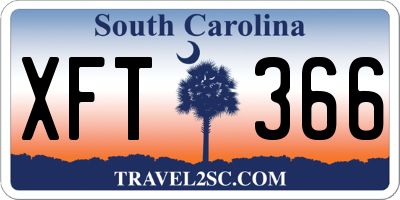 SC license plate XFT366