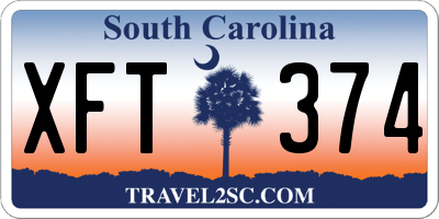 SC license plate XFT374