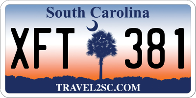SC license plate XFT381