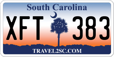 SC license plate XFT383