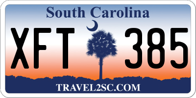 SC license plate XFT385