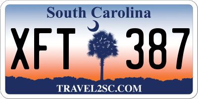 SC license plate XFT387