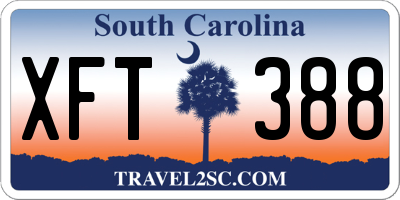 SC license plate XFT388
