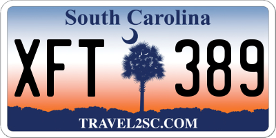 SC license plate XFT389
