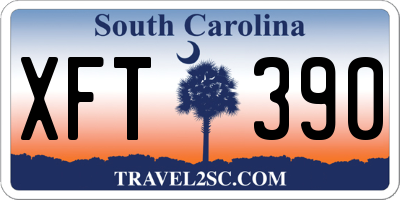 SC license plate XFT390