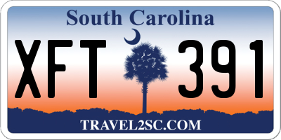 SC license plate XFT391
