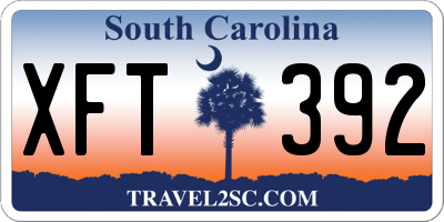 SC license plate XFT392