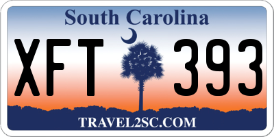 SC license plate XFT393