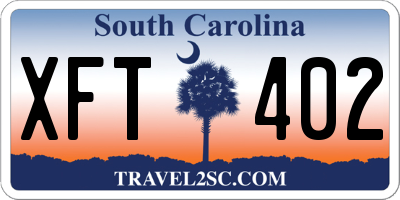 SC license plate XFT402