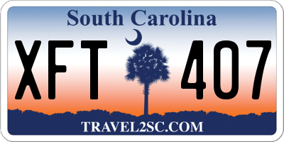 SC license plate XFT407
