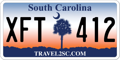 SC license plate XFT412