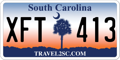 SC license plate XFT413