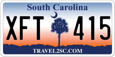 SC license plate XFT415