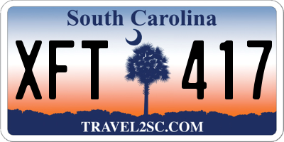 SC license plate XFT417