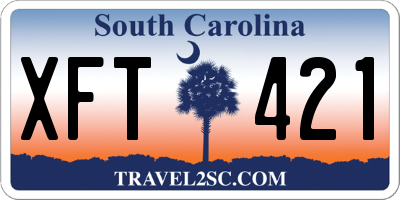 SC license plate XFT421