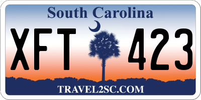 SC license plate XFT423