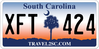 SC license plate XFT424