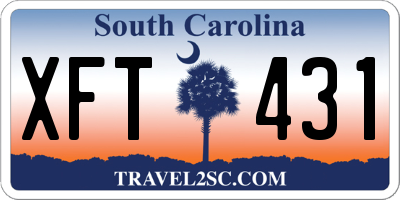 SC license plate XFT431