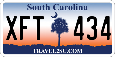 SC license plate XFT434