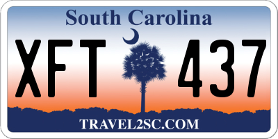 SC license plate XFT437