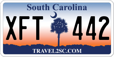 SC license plate XFT442