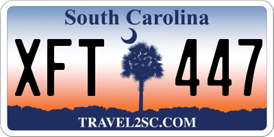 SC license plate XFT447
