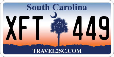 SC license plate XFT449