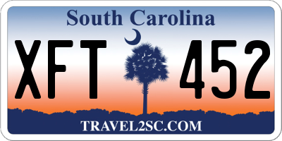 SC license plate XFT452