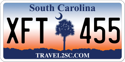 SC license plate XFT455