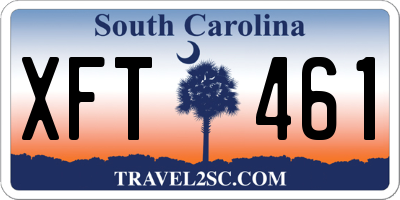 SC license plate XFT461