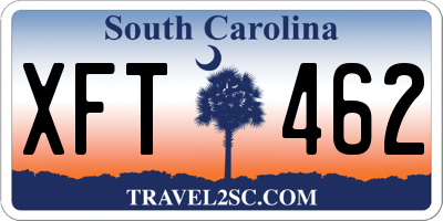 SC license plate XFT462