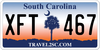 SC license plate XFT467