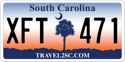 SC license plate XFT471