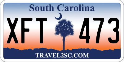 SC license plate XFT473