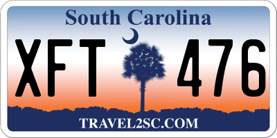 SC license plate XFT476
