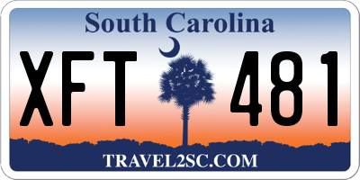SC license plate XFT481