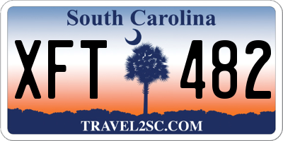 SC license plate XFT482