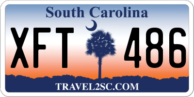 SC license plate XFT486