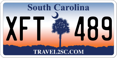 SC license plate XFT489