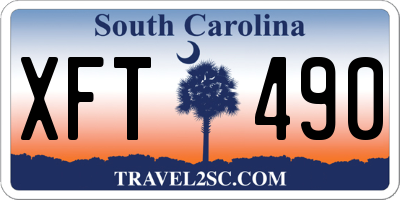 SC license plate XFT490