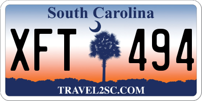 SC license plate XFT494