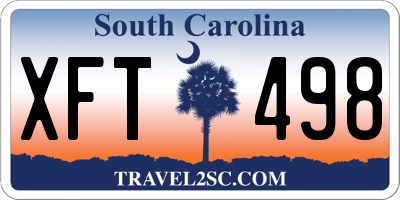SC license plate XFT498