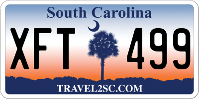 SC license plate XFT499